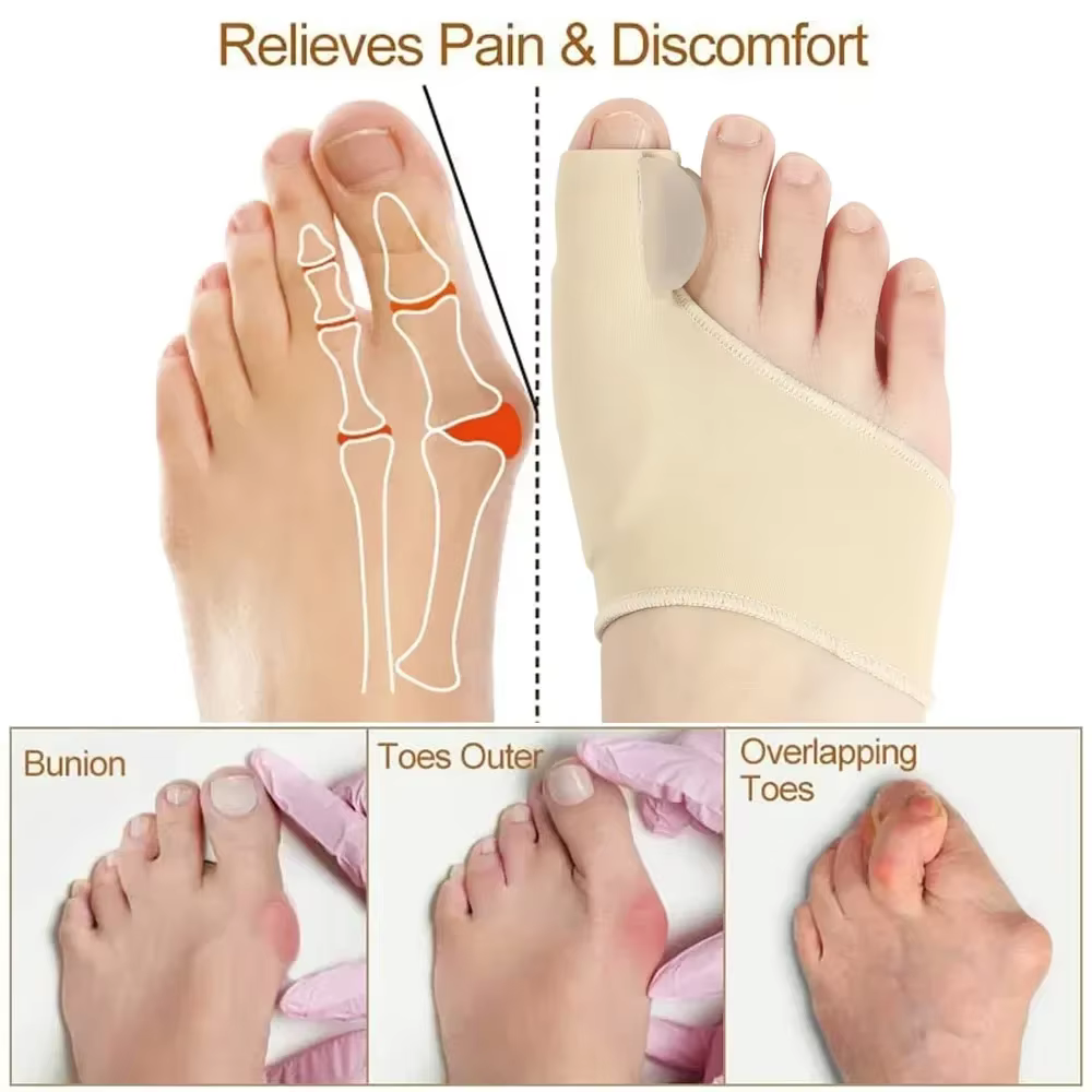 Correcteur d'hallux valgus, séparateur d'orteils pour la relaxation, l'écartement et l'étirement du gros orteil, support pour l'hallux valgus et l'hallux valgus, protecteur pour les gros orteils