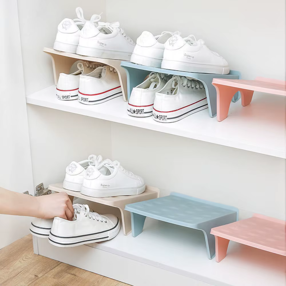 Support de rangement pour chaussures à double couche T1, armoire peu encombrante, support de Cisco, support de chaussures moderne