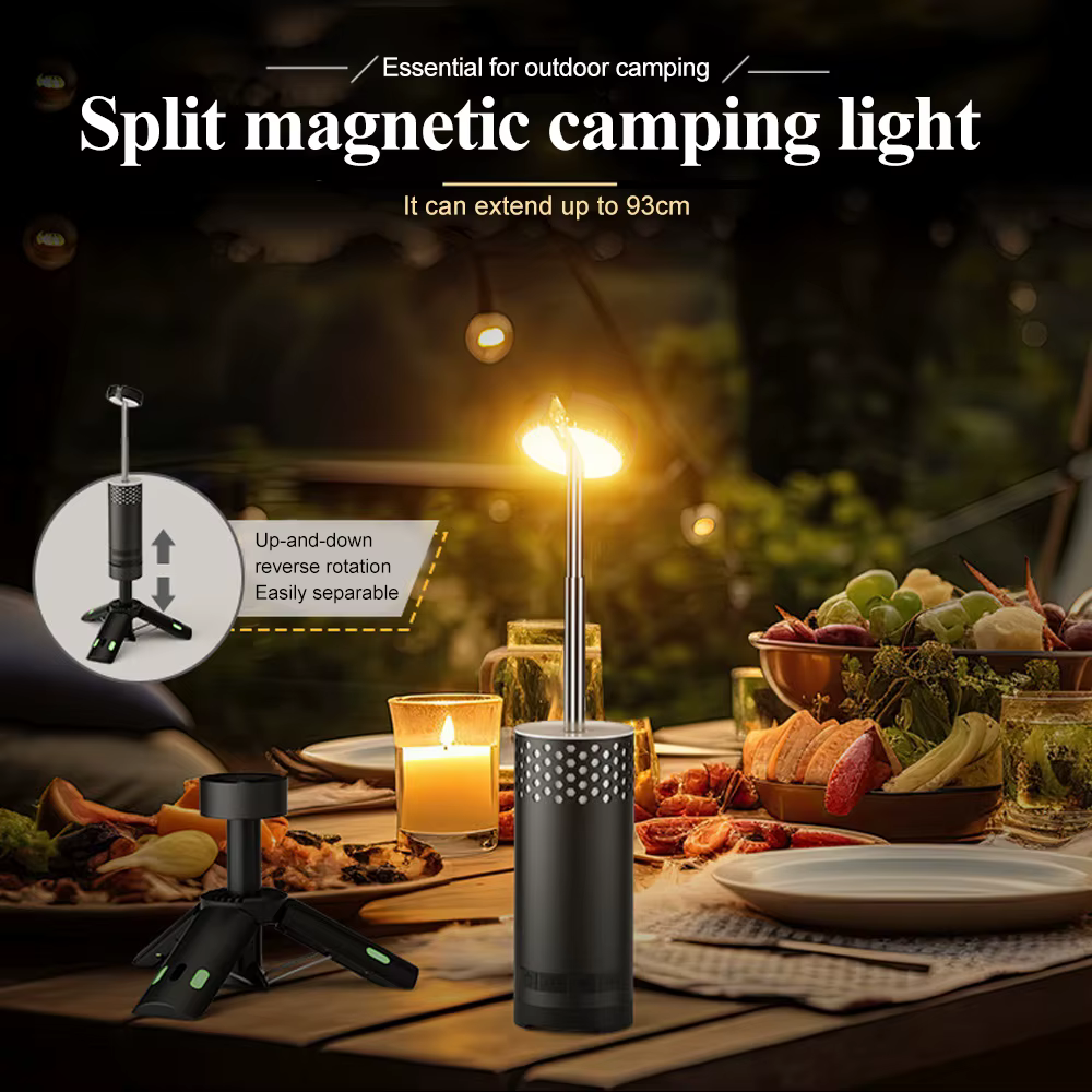 Lanterne de camping télescopique portable pliable magnétique