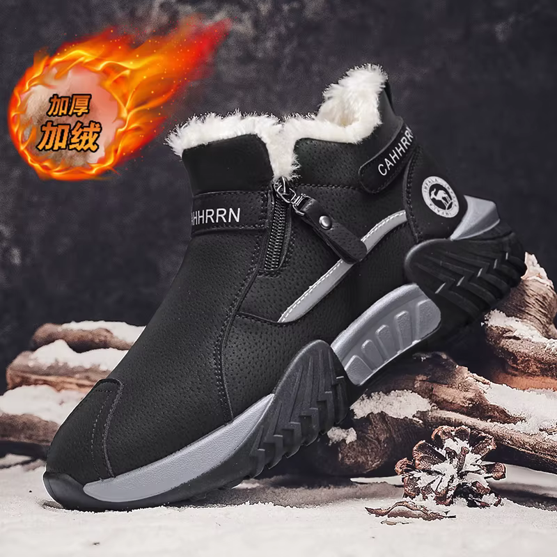 Hommes bottes 2025 nouveaux pantoufles d'hiver chaud hommes chaussures imperméable antidérapant en peluche baskets hommes tenis chaussures bottes hommes baskets hiver