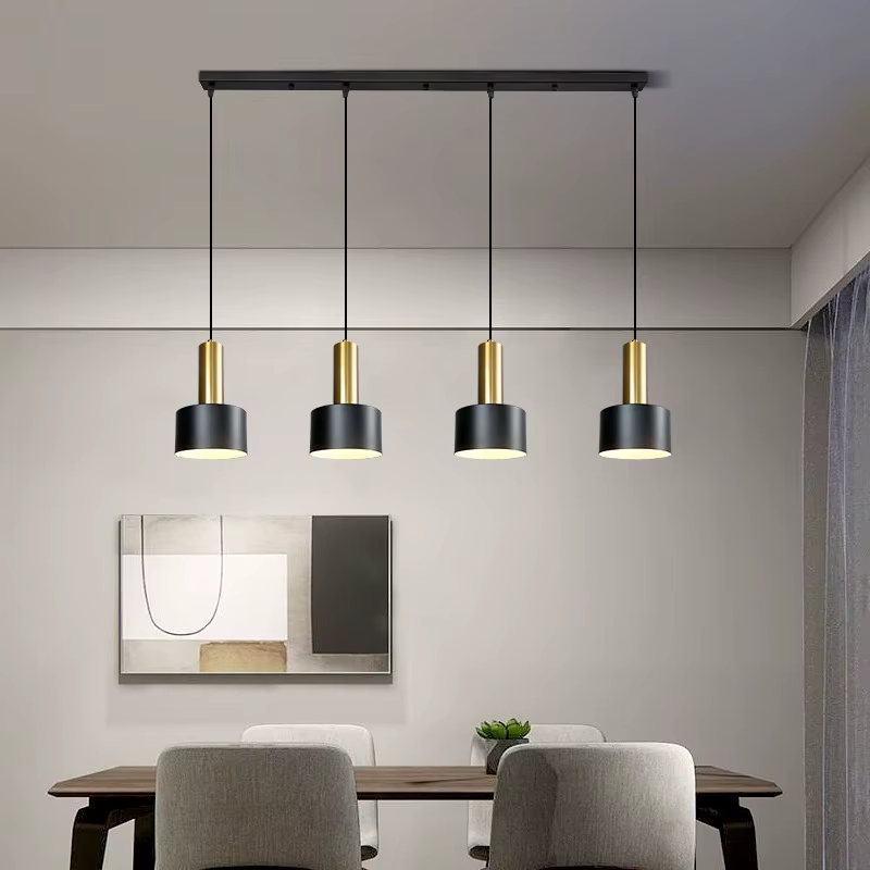 Éclairage pour salon décor à la maison nordique Simple Restaurant trois lustres de luxe moderne chambre chevet longue Table barre lampe