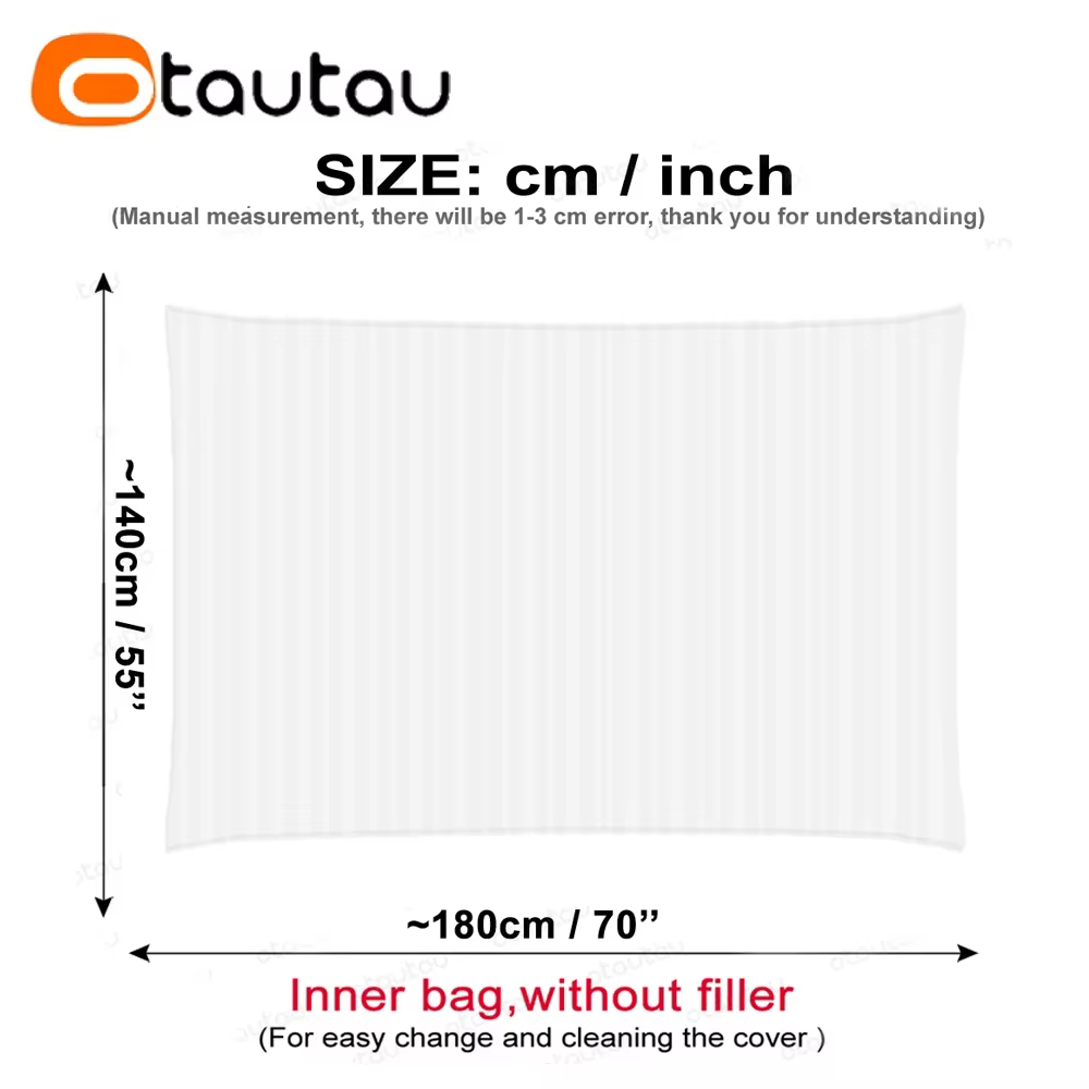 OAUTAU Housse de sac de rangement carré 140x180cm en maille unie