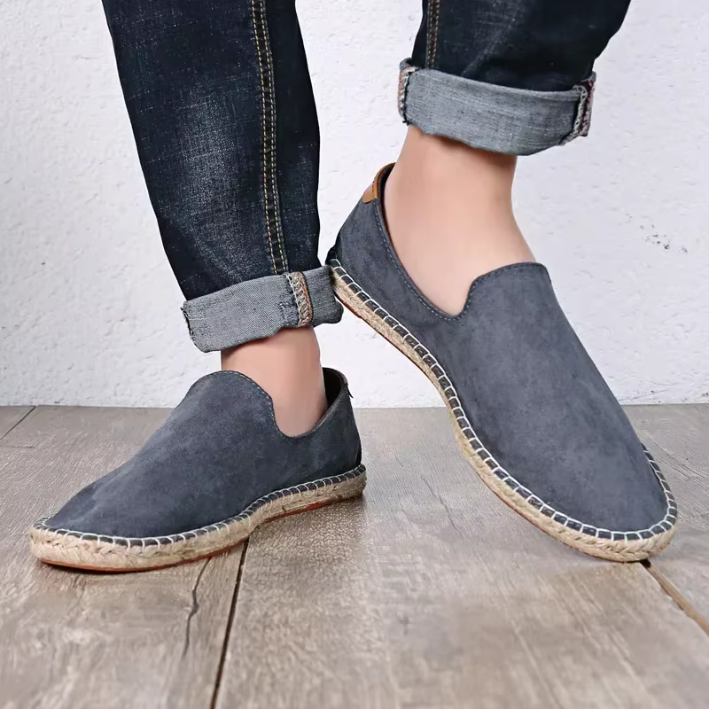 QuestionSlip-On Hand Sewn Thread Linen Sole Shoes