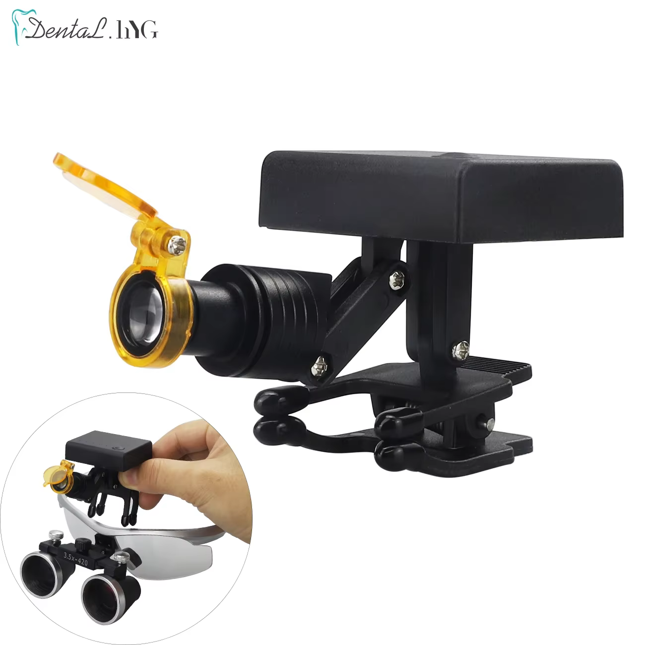 Lampe de sauna portable sans fil avec filtre optique, lumière de sauna, loupe dentaire, loupe médicale de laboratoire, binoculaire à grossissement, 5W