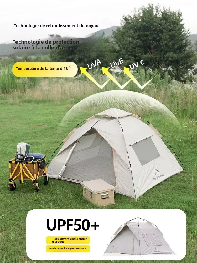 MOUNTAINHIKER extérieur avec fenêtres tente entièrement automatique ouverture rapide