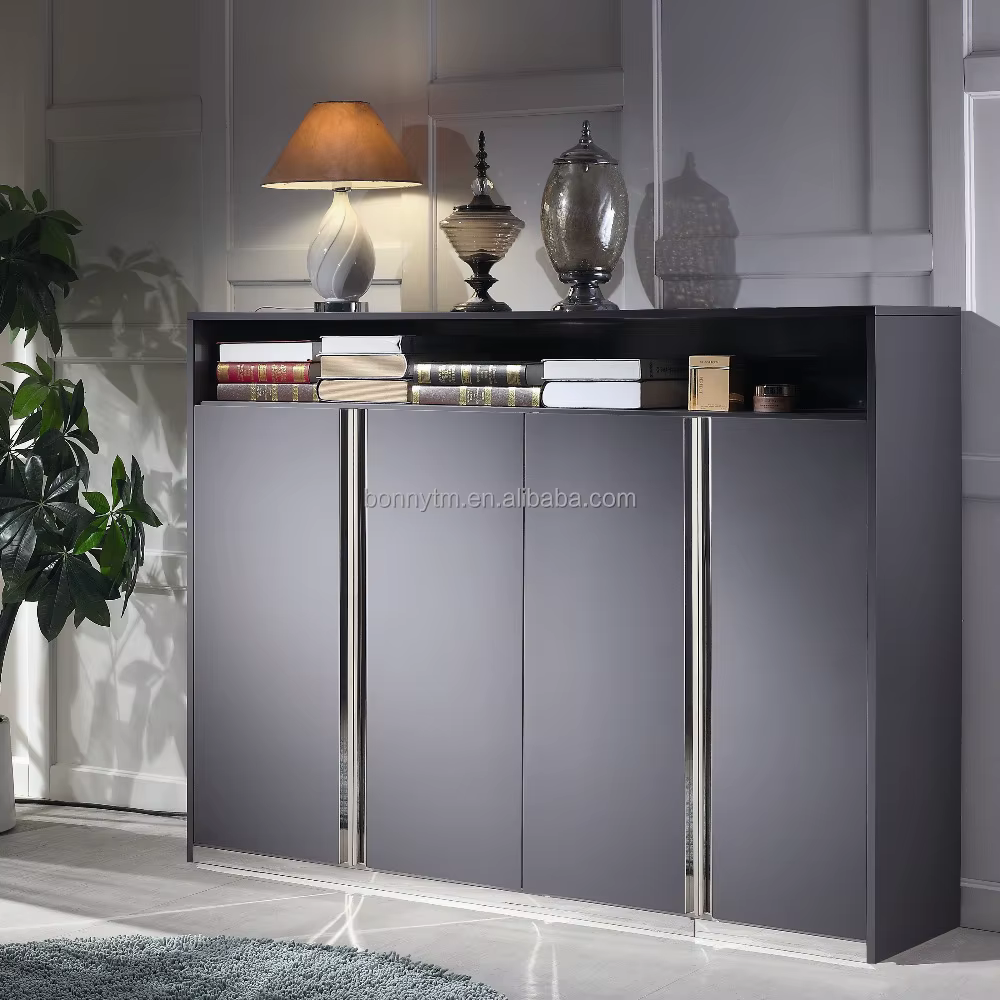 Étagère à chaussures en métal facile à nettoyer, armoire sur pied de grande taille à usage domestique pour salon, atelier, entrepôt, meubles de rangement en bois