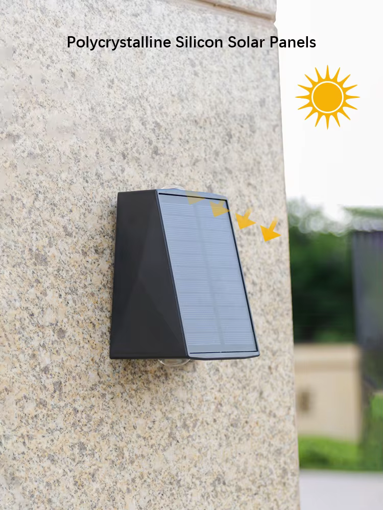 2LED s lampe murale extérieure solaire, éclairage d'ambiance étanche, lumière décorative pour jardin cour porche balcon passerelle Camping déco