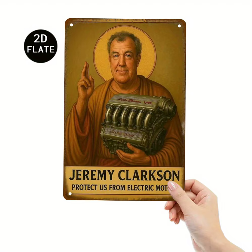 Affiche en métal de voiture de course Vintage Jeremy Clarkson, 1 pièce, décor de Garage robuste avec Design inspiré de l'équipement supérieur