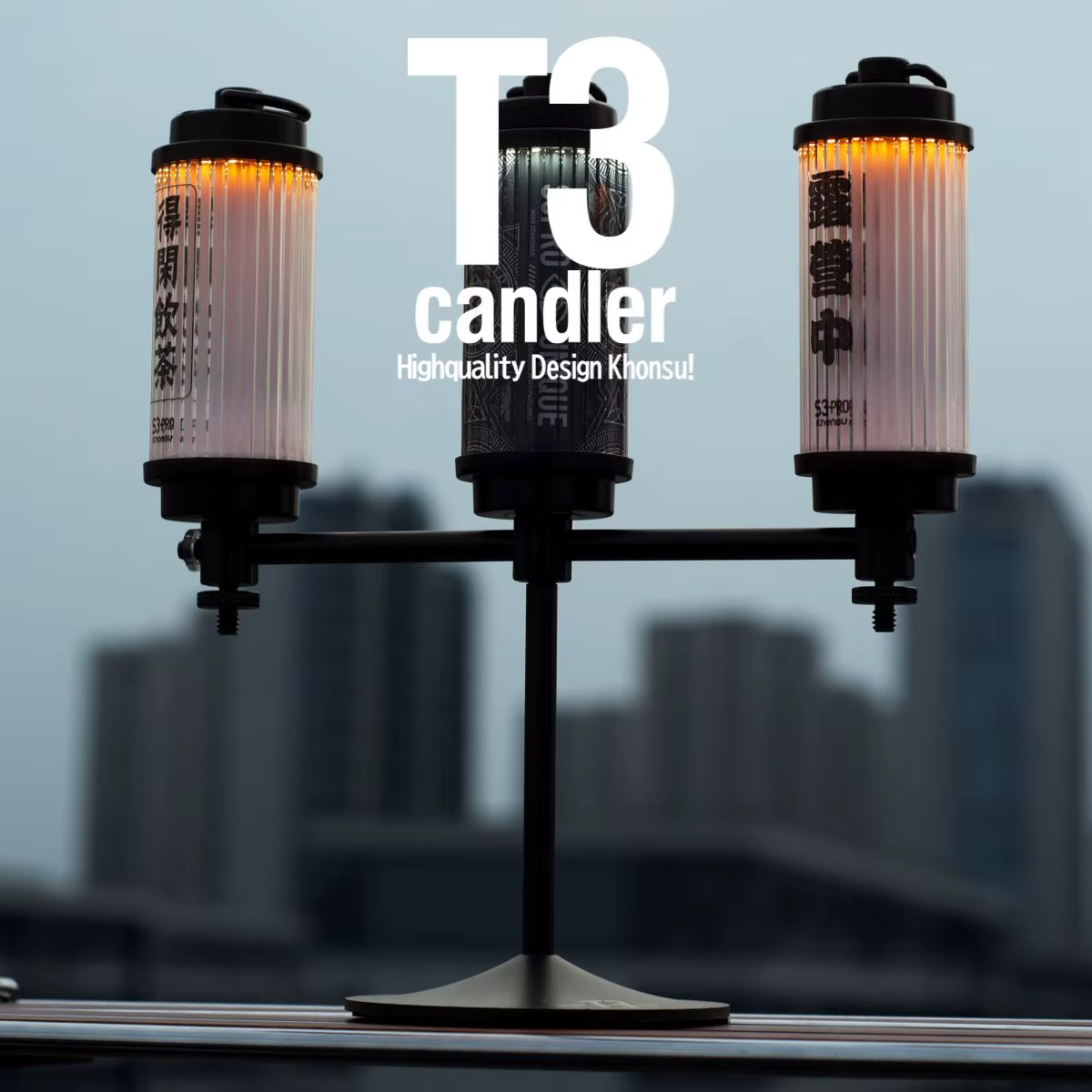Support de lampe de camping portable et pliable