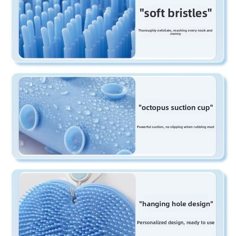 Grande brosse exfoliante pour les pieds et épurateur du dos