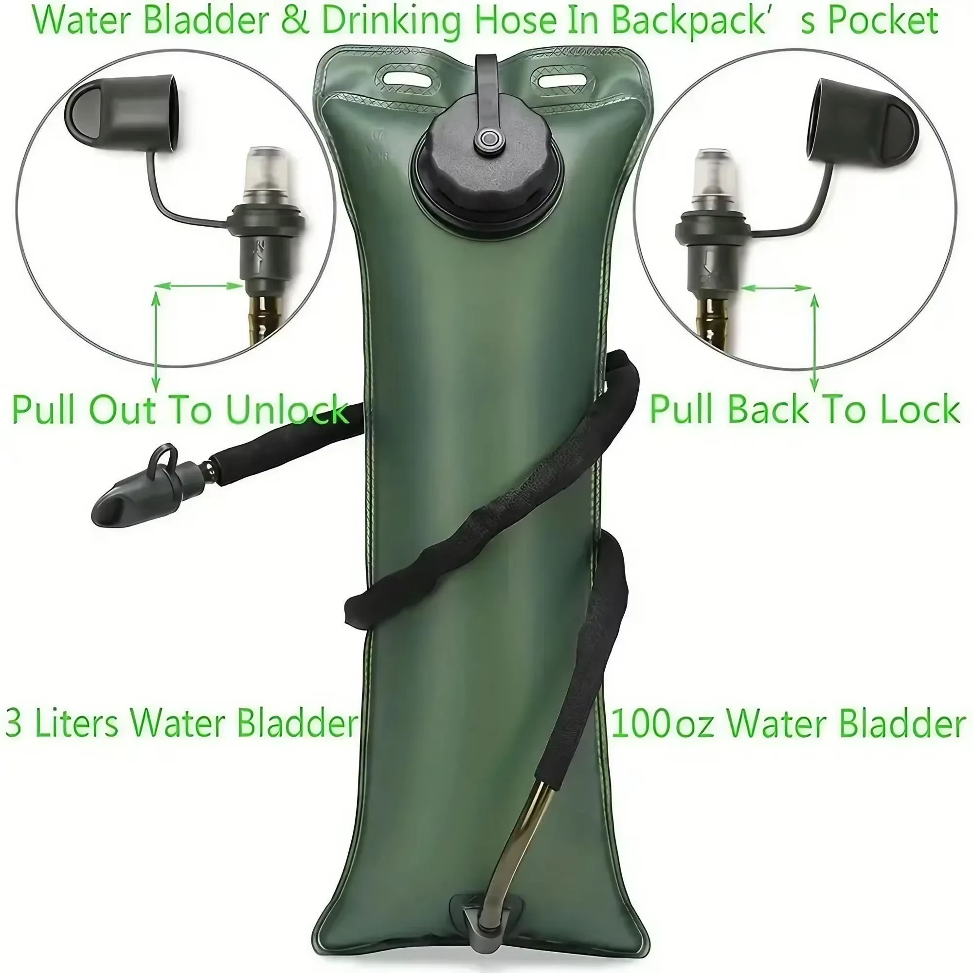 Sac à dos tactique avec poche à eau 3L