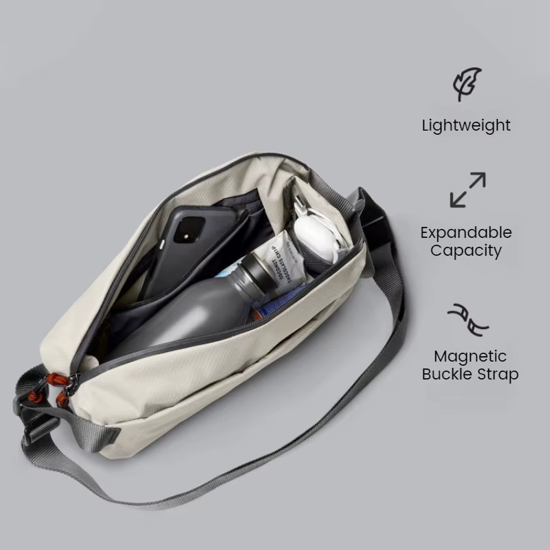 Sac à bandoulière essentiel minimaliste, sac à bandoulière Compact résistant à l'eau pour femmes et hommes, sac de poitrine pour la randonnée, les concerts et les déplacements quotidiens