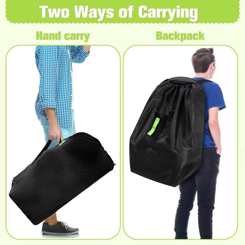Sac de voyage pour siège de voiture, housse de siège d'auto robuste, sac de voyage étanche, accessoires de porte-bébé spacieux pour la famille et les adolescents