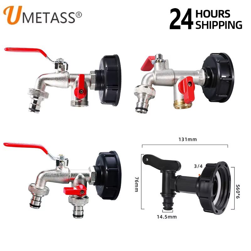 Adaptateur de Réservoir d'eau IBC Connecteur à Filetage 1/2"