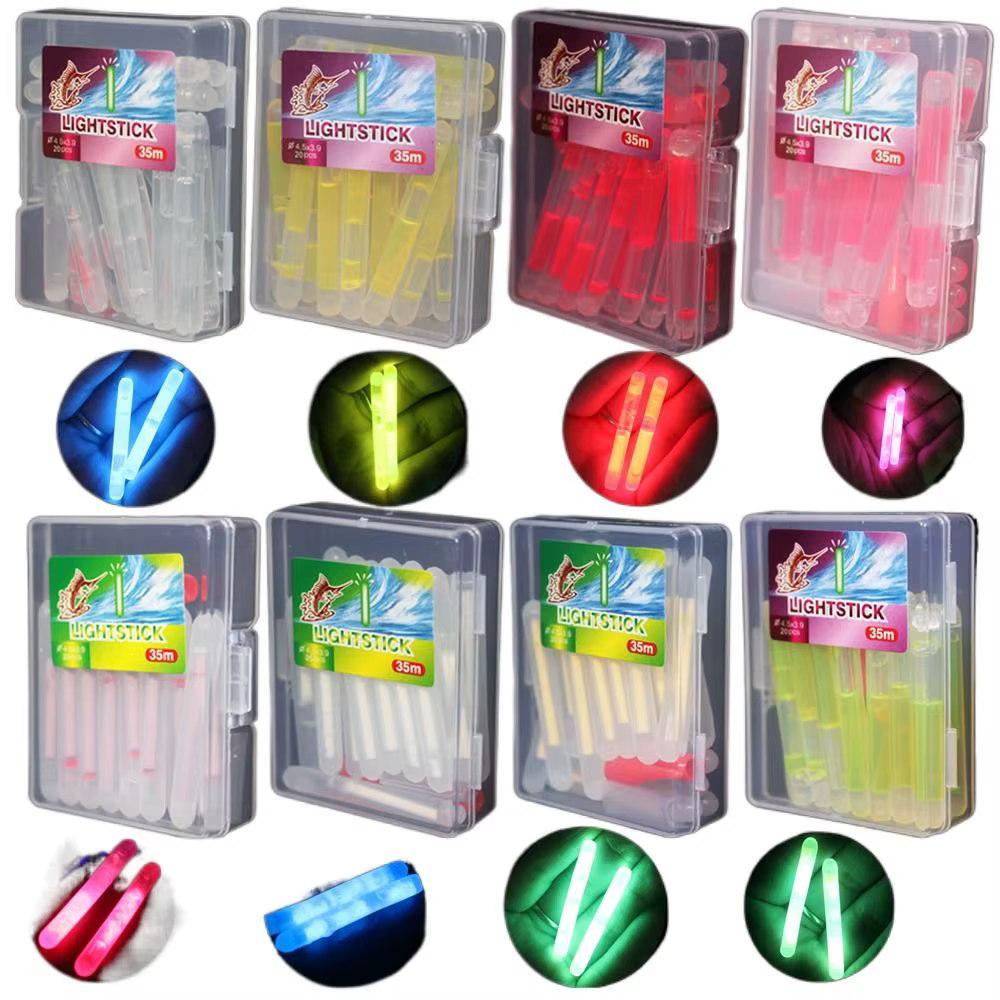 Accessoire Clip sur canne à pêche bâton lumineux lueur sombre lumière chimique Fluorescent