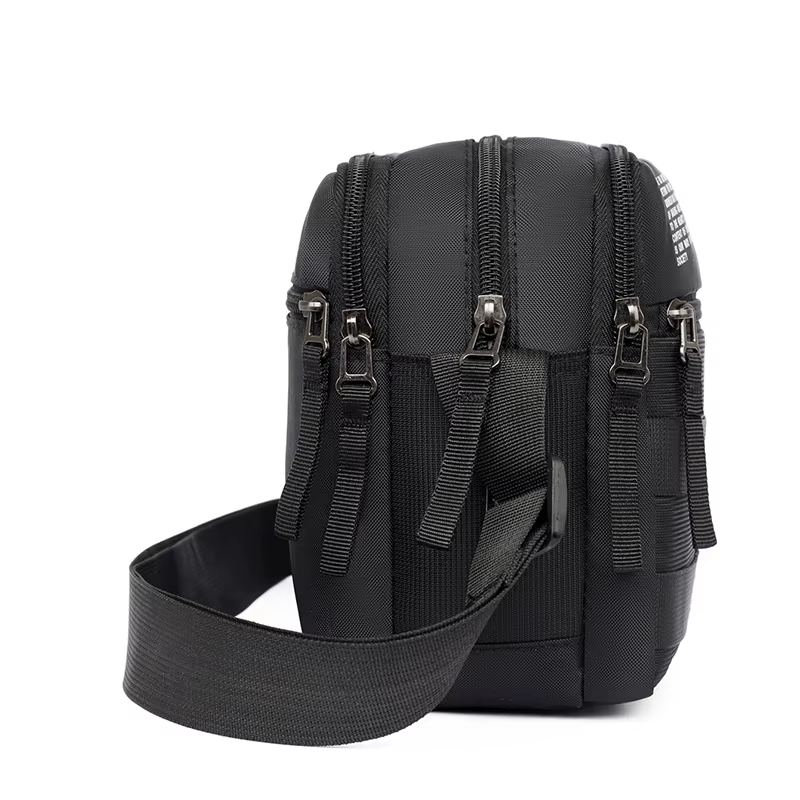 Sac à bandoulière pour homme en nylon imperméable, sac messager professionnel multi-compartiments, sac fourre-tout pour le travail, les voyages, les trajets quotidiens, style urbain