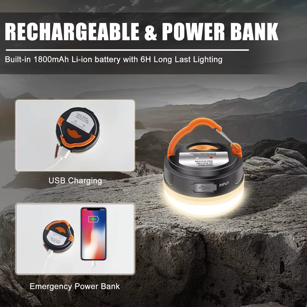 10W haute puissance Camping lanterne tentes lampe 1200mah USB Rechargeable Portable