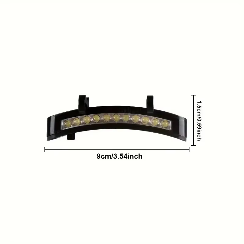 Lampe frontale LED extérieure à clipser sur casquette