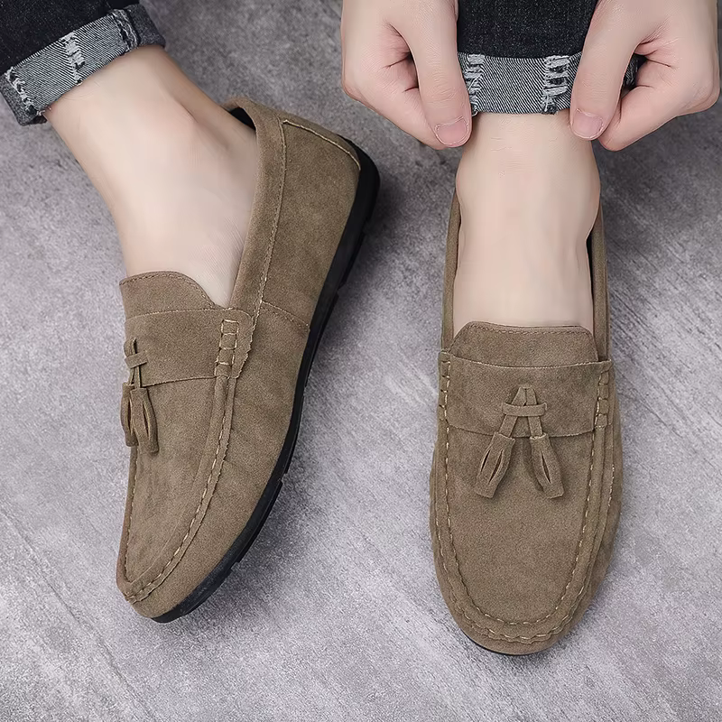 Chaussures plates décontractées à pois pour hommes, chaussures souples et confortables pour hommes, chaussures paresseuses Luminemaker, mode d'été