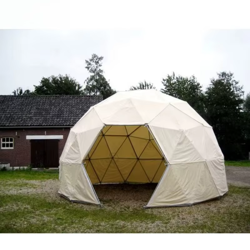 Dôme géodésique personnalisé de luxe 6m en PVC transparent pour jardin