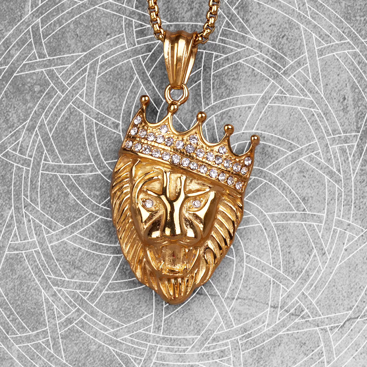 Colliers de luxe King Animal pour hommes, PmotJOHip Hop, bijoux masculins en acier inoxydable, cadeau de créativité, vente en gros, longue présidence