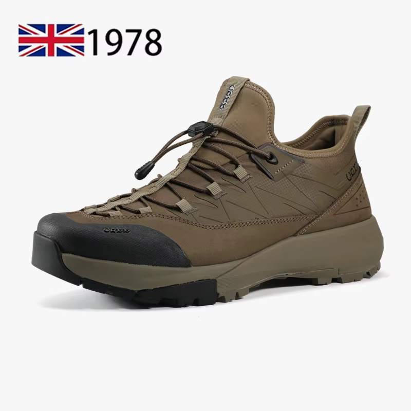 Chaussures de randonnée en cuir véritable pour hommes, baskets antidérapantes à bande élastique, confortables, pour voyage en plein air, course à pied