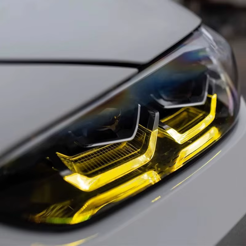 Feux de circulation LED RVB pour BMW, accessoires de voiture, jaune citron, DRL Tech, BMW Série 4, figurine i4, 2020-2023, G22, G23, G26, CSL