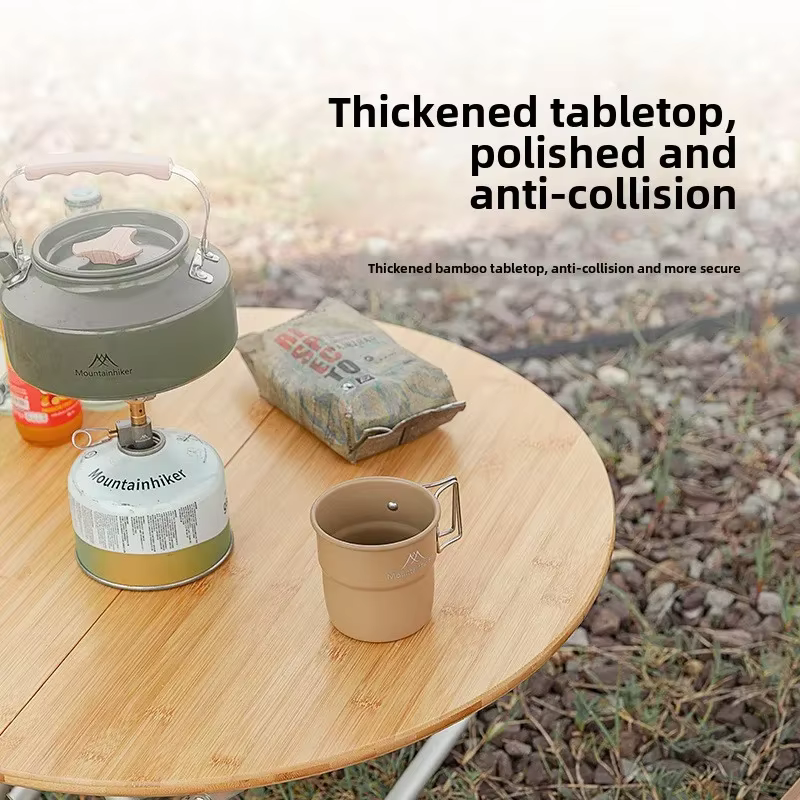 Table pliante en bambou pour camping en plein air