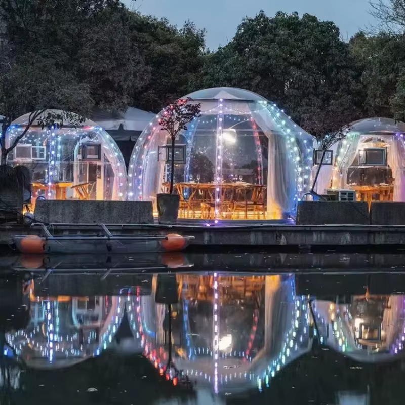 Tente transparente préfabriquée, dôme pour maison entière, hôtel de luxe