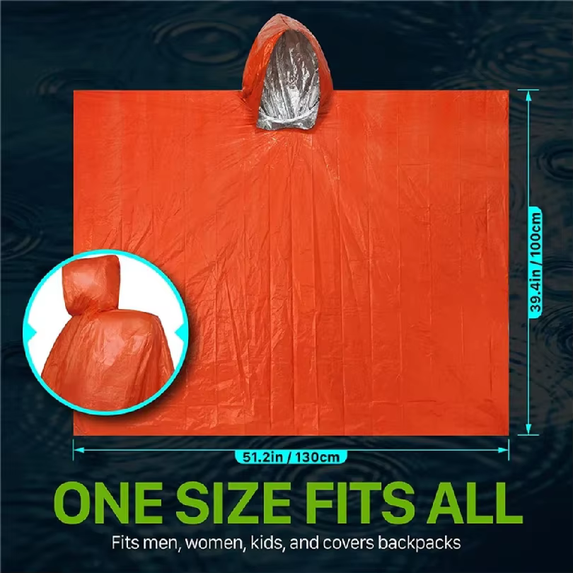 Poncho de survie d'urgence