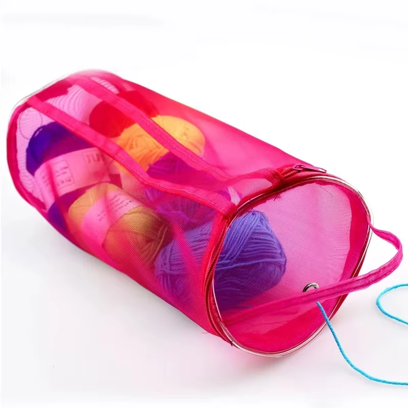 1 PC, sac de rangement de fil Portable maille creuse sacs de fil de laine à tricoter fil de Crochet sac à main organisateur outils de tissage accessoires de couture