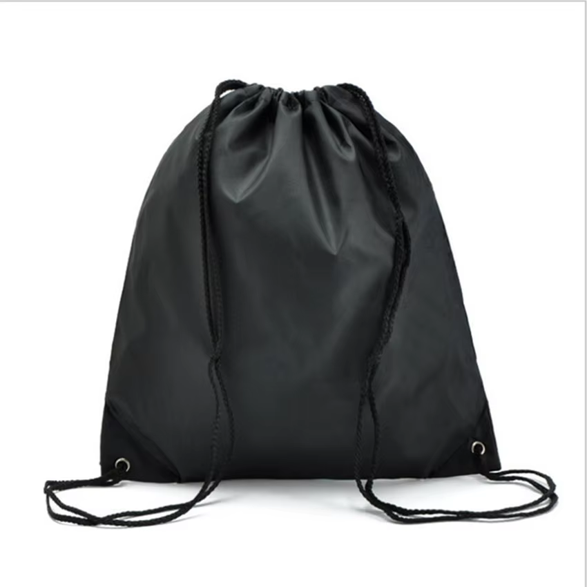 Sac de sport portable noir, sac à dos de cyclisme avec cordon de serrage, sac à chaussures de gym, sac à dos pour vêtements, 5 pièces