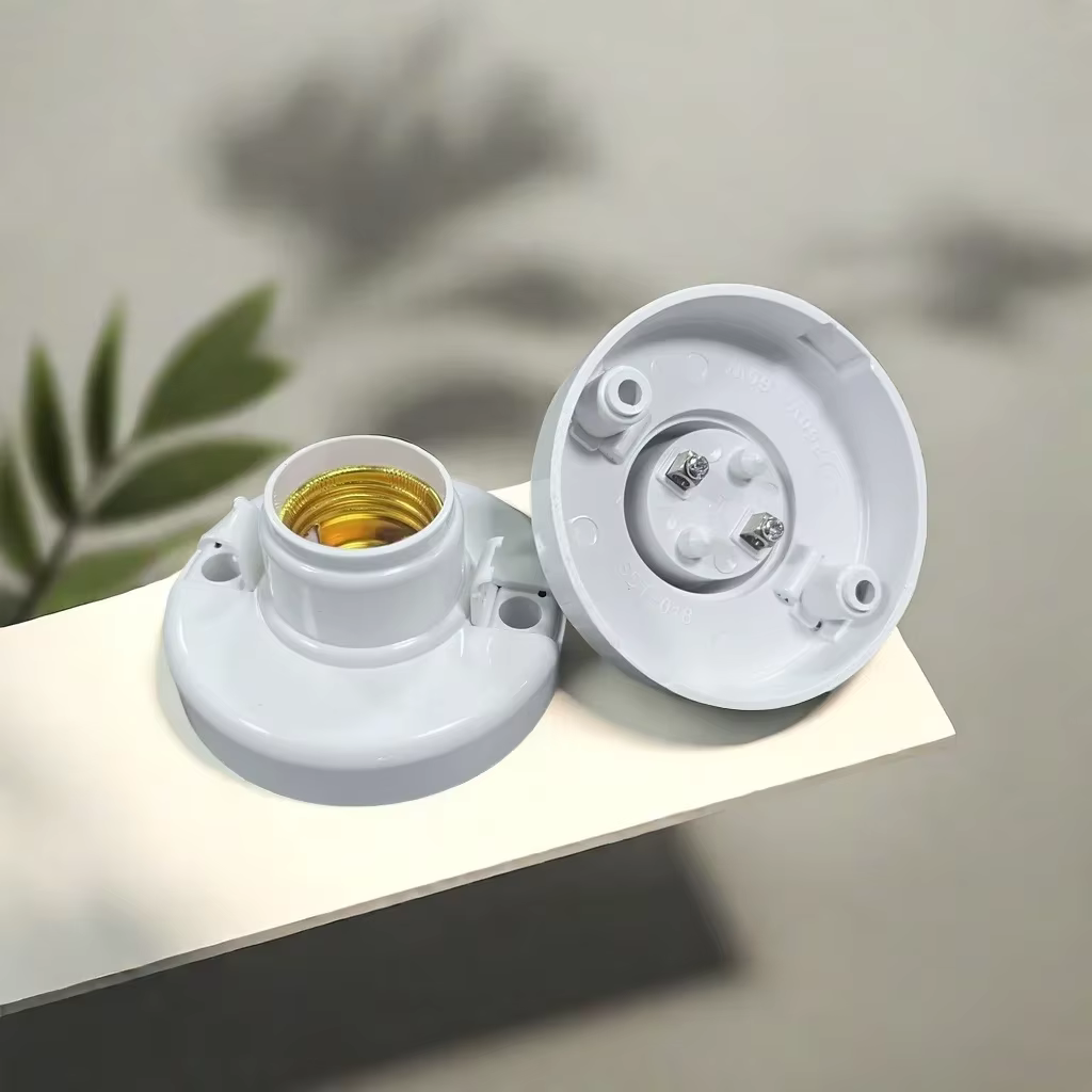 Douille de lampe E27/E26, ampoule de plafond blanche, douille fixe, support d'ampoule, douille de ventilateur de plafond