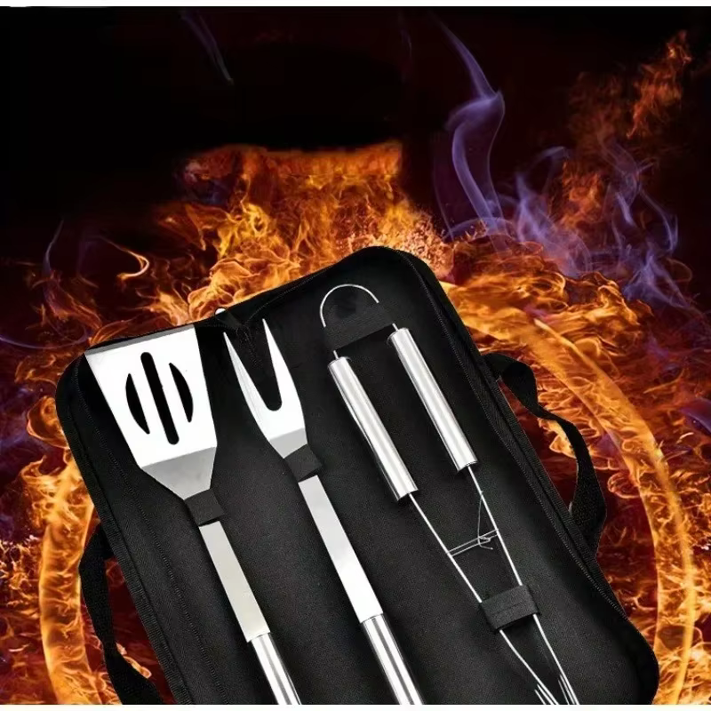 Ensemble d'outils de Barbecue de Camping en acier inoxydable