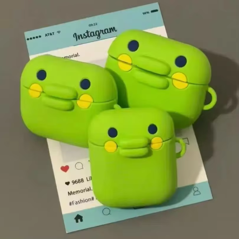 Tamagotchi – étui d'accessoires pour écouteurs à grande bouche 3D, mignon et amusant, housse de protection adaptée aux Airpods1/2/3/4/Pro/Pro2/Pro3