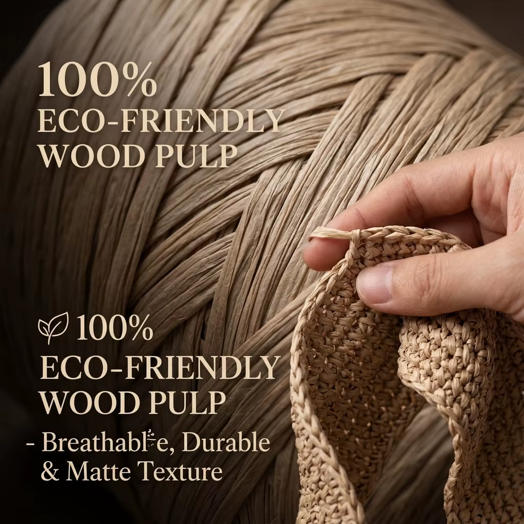 Offre Spéciale : Fil de raphia pour chapeau d'été au crochet, 31 couleurs, pour sacs tricotés DIY, fil tressé pour paille, artisanat fait main, tissage, ficelle de raphia