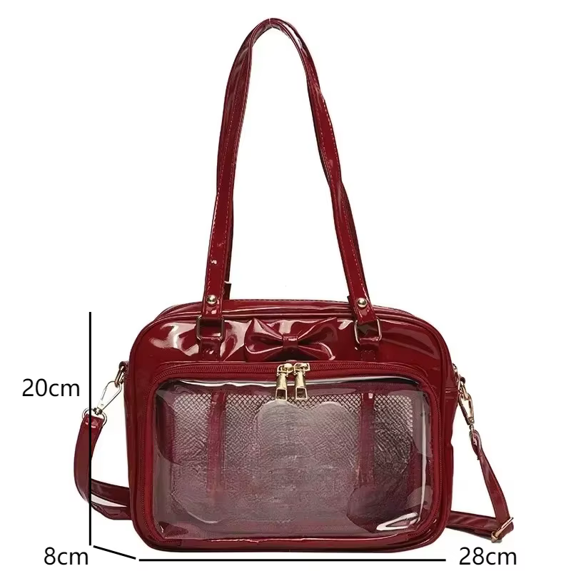 Transparent japonais mignon en cuir verni Itabag mode filles étudiant JK sac à bandoulière personnalité sac à bandoulière Ita sac aseoка
