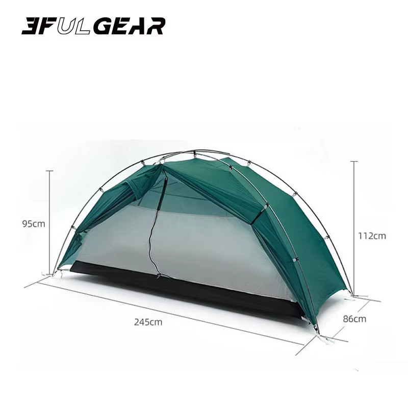 3F UL TAICHI Tente de camping 15D avec revêtement en silicone pour 1 personne No-See-Um 3 saisons/4 saisons