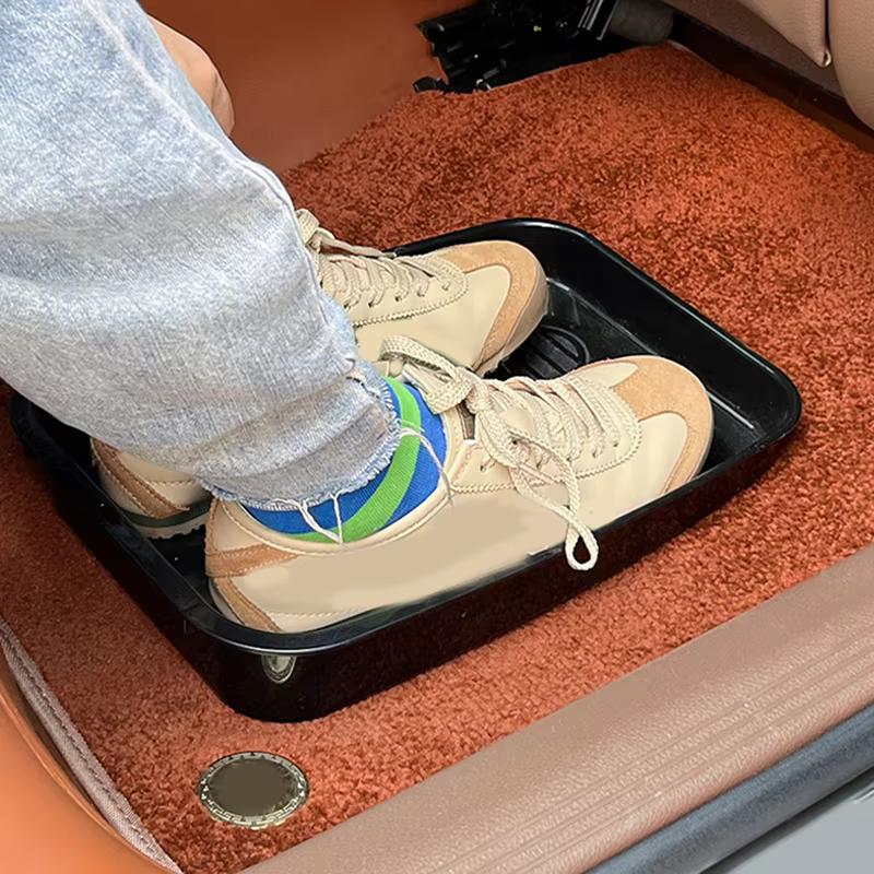 Boîte de plateau à chaussures multifonctionnelle, accessoire d'organisation intérieure de voiture, rangement durable pour véhicule.