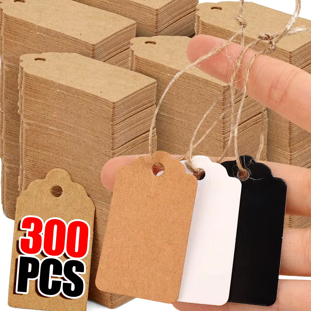 Mini étiquettes en papier Kraft en forme de T, 5x3cm, avec trous de ficelle, carte de Message, cadeau, chocolat, pour vêtements, bricolage, vente en gros