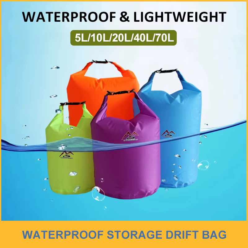 Sac de dérive de stockage étanche 5L10L20L40L70L sac sec étanche de grande capacité pour la navigation de plaisance pêche Rafting Trekking natation