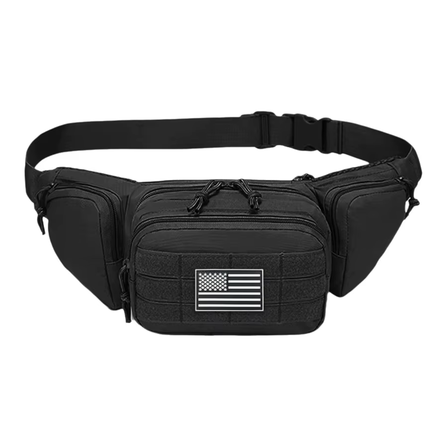 Sac banane léger pour sports de plein air, multifonctionnel, pour course à pied, randonnée, sac bandoulière pour téléphone portable, en tissu Oxford imperméable, camouflage