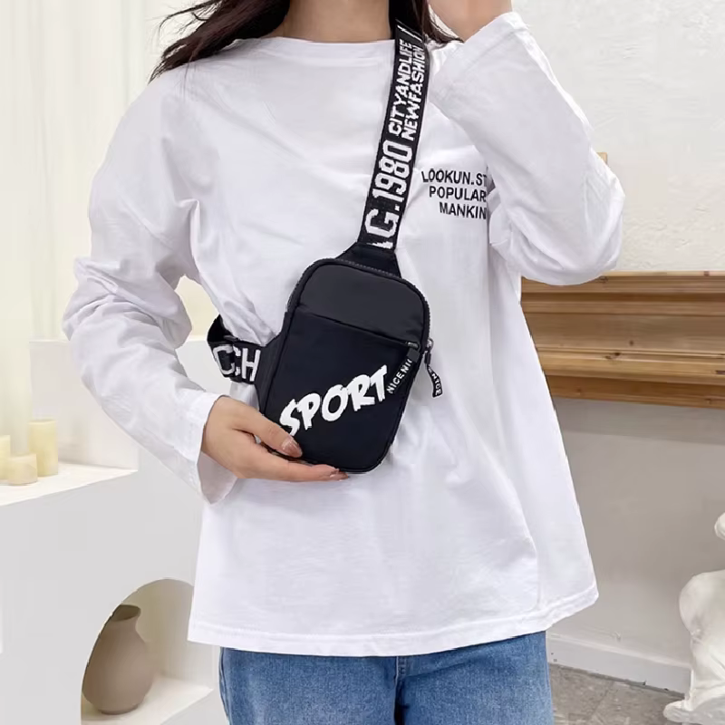 Sac de poitrine tendance unisexe pour trajets quotidiens