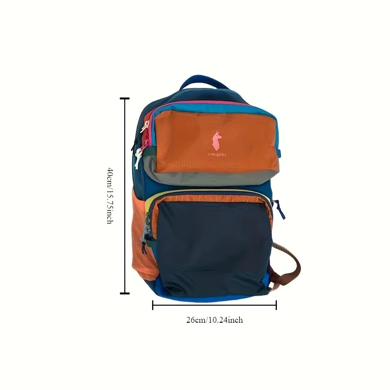 Sac à dos Alpaca multicolore unisexe léger et polyvalent pour le sport
