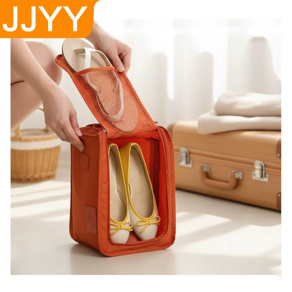 Sac de rangement portable pour chaussures de voyage, pochette de rangement multifonctionnelle, sac de rangement pour chaussures à fermeture éclair pour un tri facile