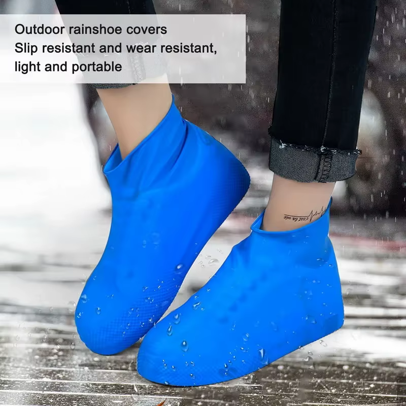 Couvre-chaussures imperméables en silicone antidérapants