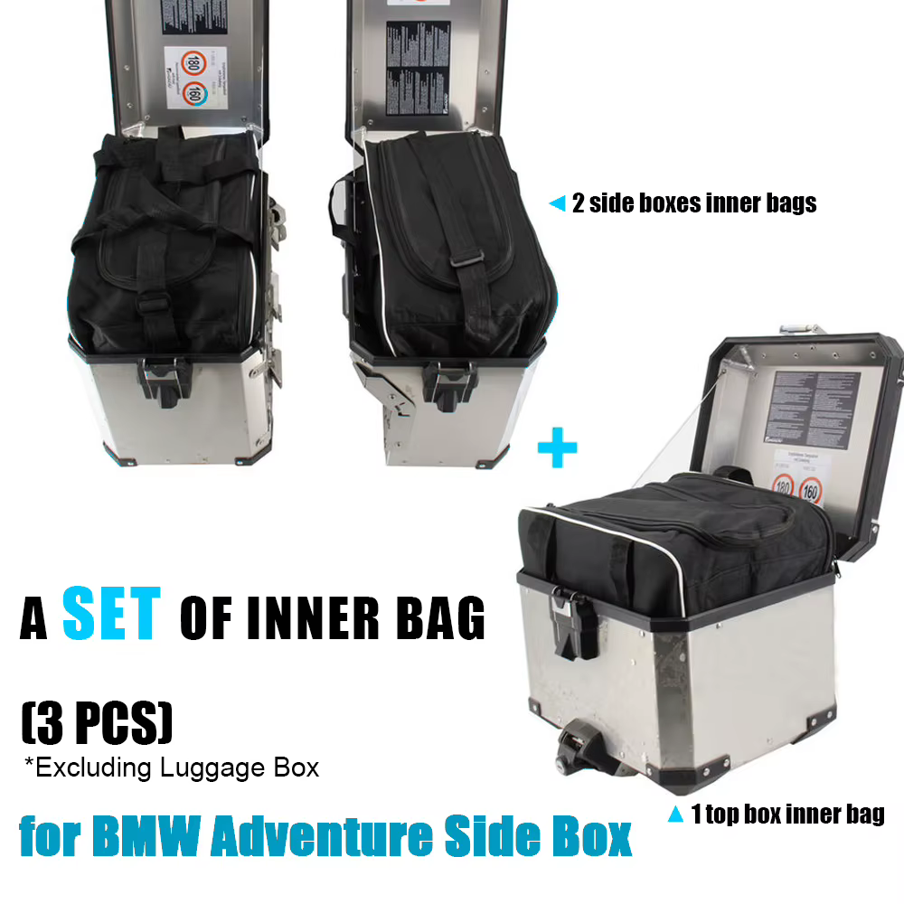 Sacs intérieurs noirs pour bagages de moto, valises d'aventure, sac de moto, BMW Runder GS Adv, R1250, R1250 GS