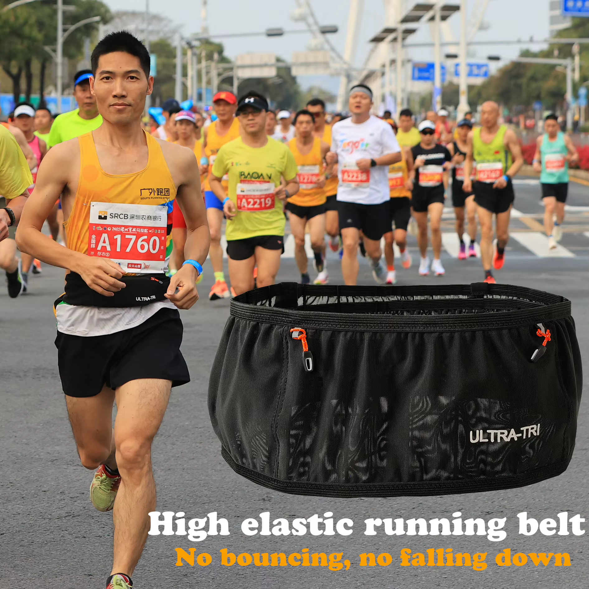 TRI Marathon course ceinture sac Sports de plein air hydratation sentier