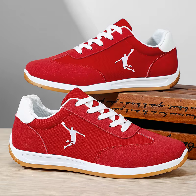 Chaussures pour hommes, chaussures tendance printemps-automne, nouveaux modèles transfrontaliers, baskets blanches, noires, rouges, chaussures basses respirantes à semelle souple, chaussures décontrac