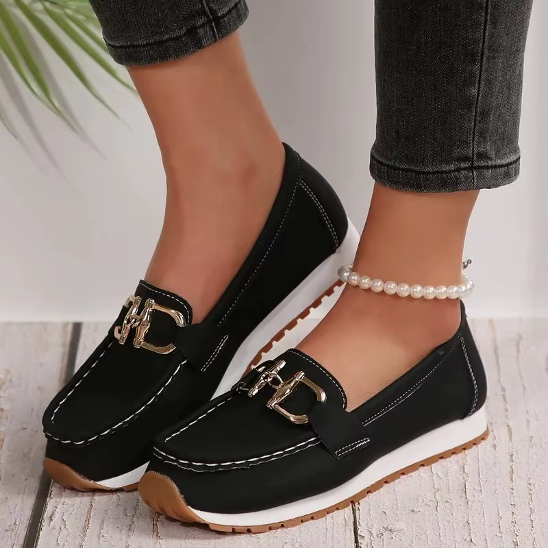 Mocassins léopard en cuir PU pour femmes